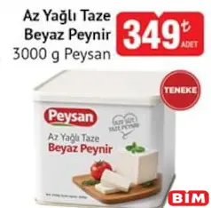 PEYSAN AZ YAĞLI TAZE BEYAZ PEYNİR 3000 G
